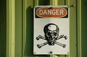 Danger Sign on a wall